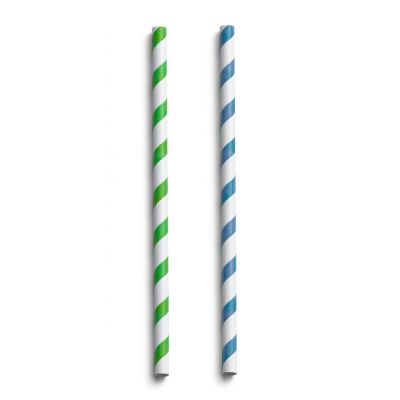 Белая бумажная трубочка , размер 197*6 мм, цветная  (25 шт в бумажной упаковке)-0