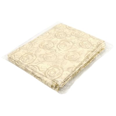 Биоразлагаемая скатерть, бело-золотая, набор 5шт-2
