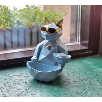 Статуэтка хранитель Кот фантазер, небесный-1