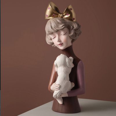 Статуэтка &quot;Девушка со щенком&quot;-0