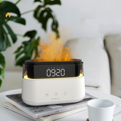 Светодиодный USB увлажнитель-ароматизатор Brava с часами, белый-1