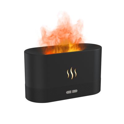 Светодиодный USB увлажнитель-ароматизатор Flame RGB, черный-0
