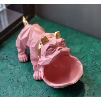 Статуэтка хранитель Бульдог, розовый