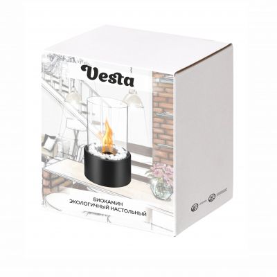 Биокамин настольный декоративный Vesta, черный-3