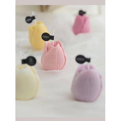 Свеча Тюльпан Оксфорд, розовый-1