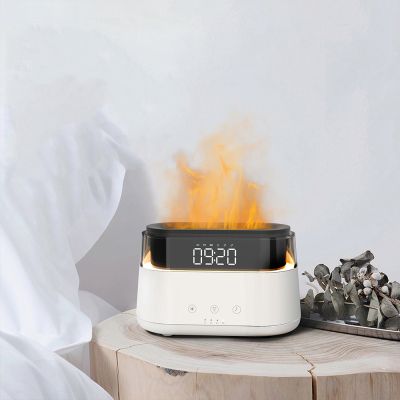 Светодиодный USB увлажнитель-ароматизатор Brava с часами, белый-4