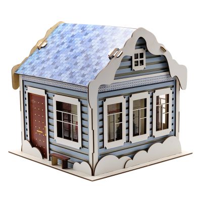 Новогодний дом - упаковка новогодняя из дерева-0