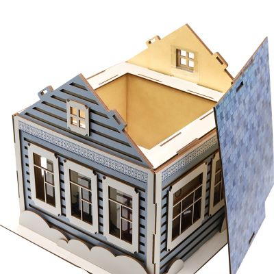 Новогодний дом - упаковка новогодняя из дерева-1