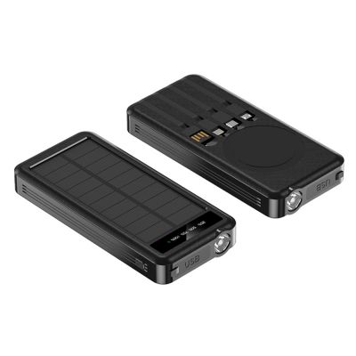 Внешний аккумулятор Xyron с солнечной панелью, 10000 mAh, черный-3
