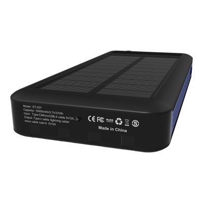 Внешний аккумулятор Xyron с солнечной панелью, 10000 mAh, синий-2