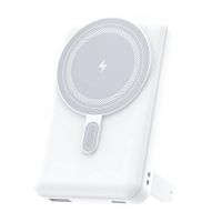Магнитный внешний аккумулятор Axion с беспроводной зарядкой (15W), 10000 Mah, белый