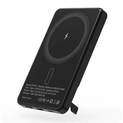 Внешний аккумулятор c беспроводной зарядкой Superb, 5000 mAh, черный-0