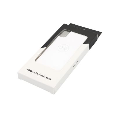Внешний аккумулятор gPro QI, с беспроводной зарядкой 10.000 mAh, белый-3