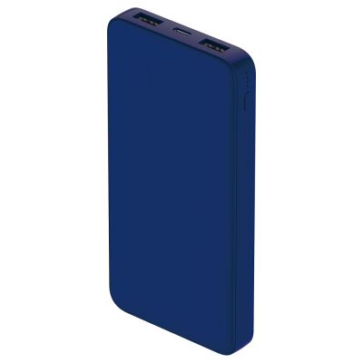 Внешний аккумулятор Polus, 10000 Mah, софт-тач покрытие, синий-0