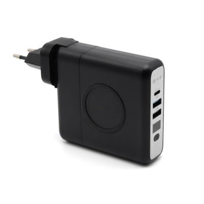 Внешний аккумулятор Gemini с беспроводной зарядкой и сетевым адаптером, 10000 mAh, черный-0