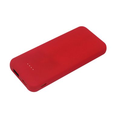 Внешний акккумулятор Arrida 5000mAh, с покрытием "Baby skin”, красный-0