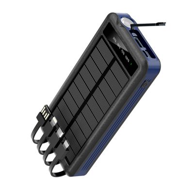Внешний аккумулятор Xyron с солнечной панелью, 10000 mAh, синий-1
