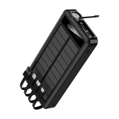 Внешний аккумулятор Xyron с солнечной панелью, 10000 mAh, черный-1