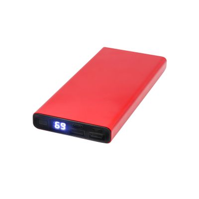 Внешний аккумулятор Höginn в металлическом корпусе, 10000mAh, красный.-0