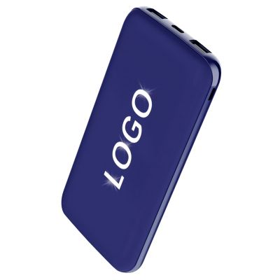 Внешний аккумулятор Kugo, 10000 mAh с подсветкой гравировки, синий-0