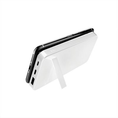 Внешний аккумулятор gPro QI, с беспроводной зарядкой 10.000 mAh, белый-2