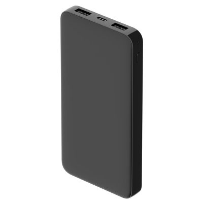Внешний аккумулятор Polus, 10000 Mah, софт-тач покрытие, черный-0