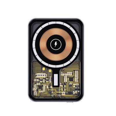 Магнитный внешний аккумулятор Proton с беспроводной зарядкой (15W), 10000 Mah, графитовый-2
