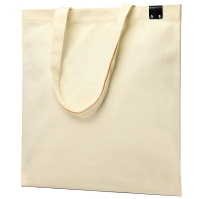 Сумка для покупок IVORY 325 г/м² с PU нашивкой, чёрный-0