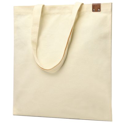 Сумка для покупок IVORY 325 г/м² с PU нашивкой, коричневый-0