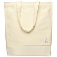 Сумка для покупок JETTA 325 г/м² с шильдом - ракета, натуральный