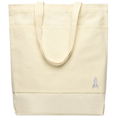 Сумка для покупок JETTA 325 г/м² с шильдом - ракета, натуральный-0