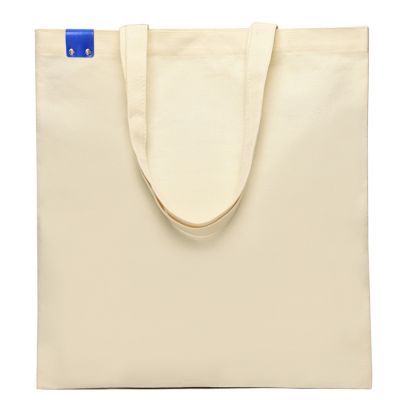Сумка для покупок IVORY 325 г/м² с PU нашивкой, синий-1