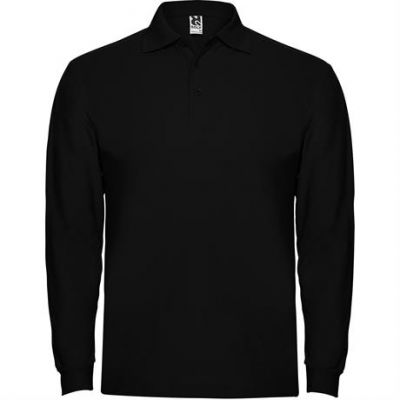 Футболка поло ESTRELLA L/S мужская, ЧЕРНЫЙ 2XL-0