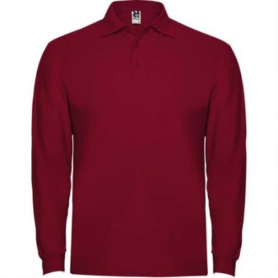 Футболка поло ESTRELLA L/S мужская, ГРАНАТОВЫЙ L-0