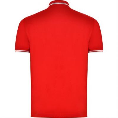 Футболка поло MONTREAL мужская, КРАСНЫЙ/БЕЛЫЙ 2XL-1