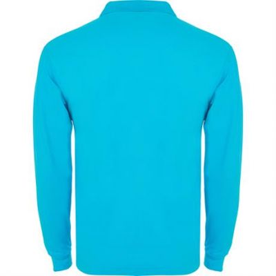 Футболка поло ESTRELLA L/S мужская, БИРЮЗОВЫЙ S-1