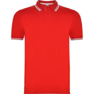 Футболка поло MONTREAL мужская, КРАСНЫЙ/БЕЛЫЙ 2XL-0