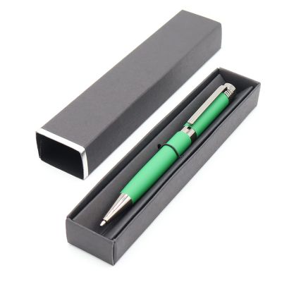 Ручка Senator в коробке Cradle чёрной с серебристым, зелёная-0