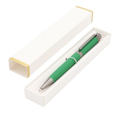 Ручка Senator в коробке Cradle белой с полозотой, зелёная-0