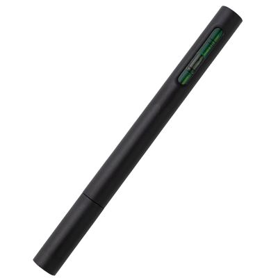 Ручка пластиковая  Prisma с линейкой и уровнем, чёрный-3