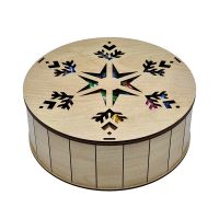 №9 ШКАТУЛКА - упаковка новогодняя из дерева 1500 грамм новогодний подарок классический