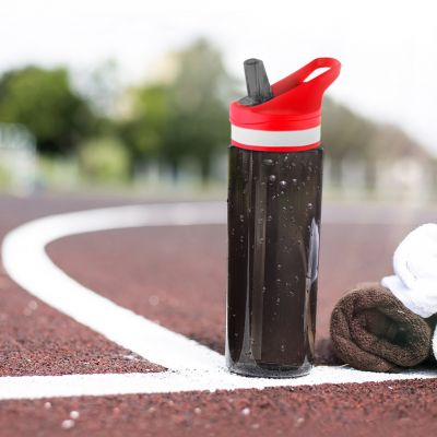 Пластиковая бутылка Jimy, красная-4