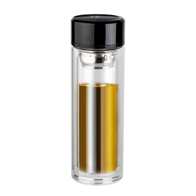 Термос стеклянный cо светодиодным дисплеем MARCUS, черный-0