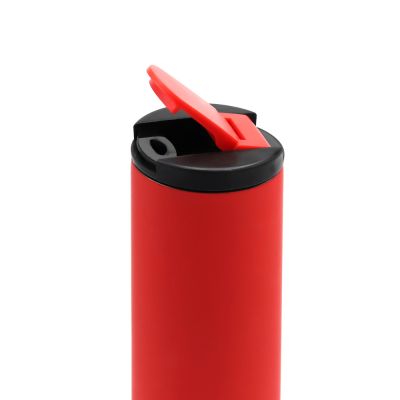 Термокружка с двойной металлической стенкой Rolly, софт-тач, красный-2