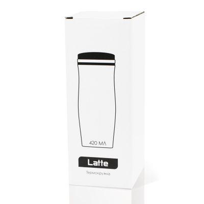Термокружка Latte, бело-желтый-3