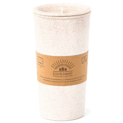 Термостакан с двойной стенкой Flathat, бежевый-0