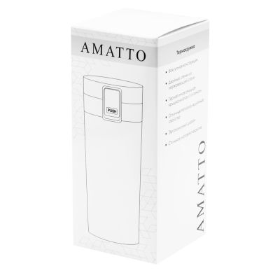 Термокружка Amatto, белого цвета-3