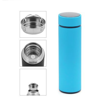 Термос Indy софт-тач, голубой-1