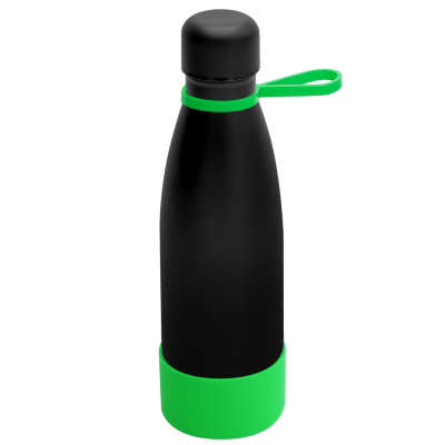 Термобутылка герметичная вакуумная Olivia To Go, чёрный/зелёный-0