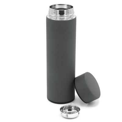 Термос Bronx софт тач, серого цвета-1